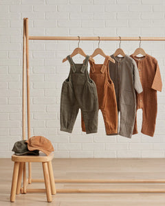 Pocketed Woven Jumpsuit - Forest Micro Plaid