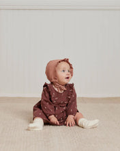 Load image into Gallery viewer, Long Sleeve Ruffle V Dress - Plum Fleur
