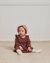 Load image into Gallery viewer, Long Sleeve Ruffle V Dress - Plum Fleur
