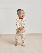 Load image into Gallery viewer, Ribbed Tee And Legging Set - Navy Ditsy

