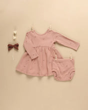 Load image into Gallery viewer, Ribbed Long Sleeve Dress - Bows
