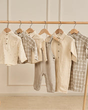 Load image into Gallery viewer, Collared Baby Jumpsuit - Pewter Plaid
