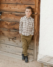Load image into Gallery viewer, Collared Long Sleeve Shirt - Charcoal Check
