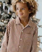 Load image into Gallery viewer, Long Sleeve Pajamas - Brick Gingham
