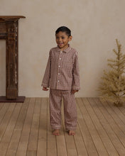 Load image into Gallery viewer, Long Sleeve Pajamas - Brick Gingham
