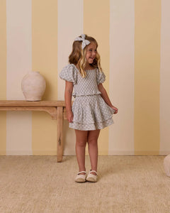 Tiered Mini Skirt Seafoam