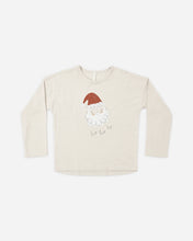 Load image into Gallery viewer, Long Sleeve Tee in Santa, cream, front view laid flat
