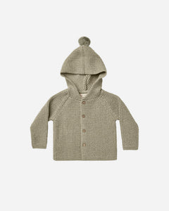 Tassle Cardigan - Heathered Fern