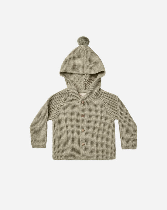 Tassle Cardigan - Heathered Fern