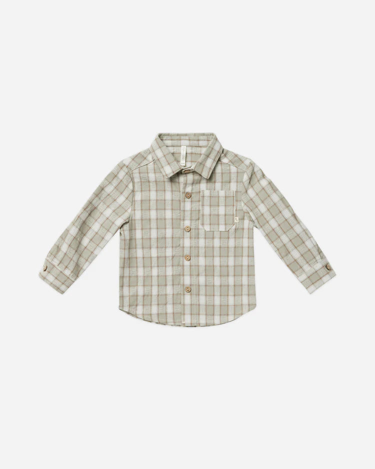 Collared Shirt - Pewter Plaid