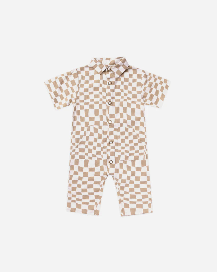 Rhett Jumpsuit - Sand Check