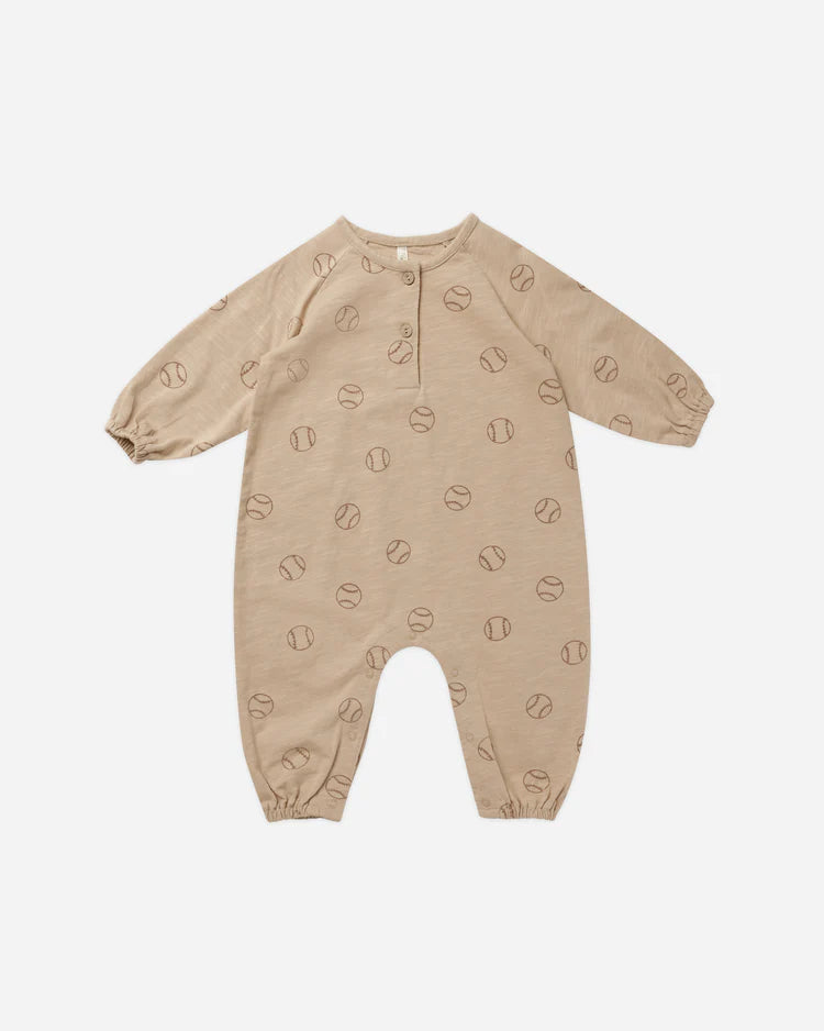 Henley Bubble Jumpsuit - Baseball