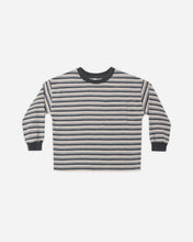 Load image into Gallery viewer, Relaxed Long Sleeve Tee Blue Stripe
