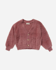 Boxy Crop Cardigan - Raspberry
