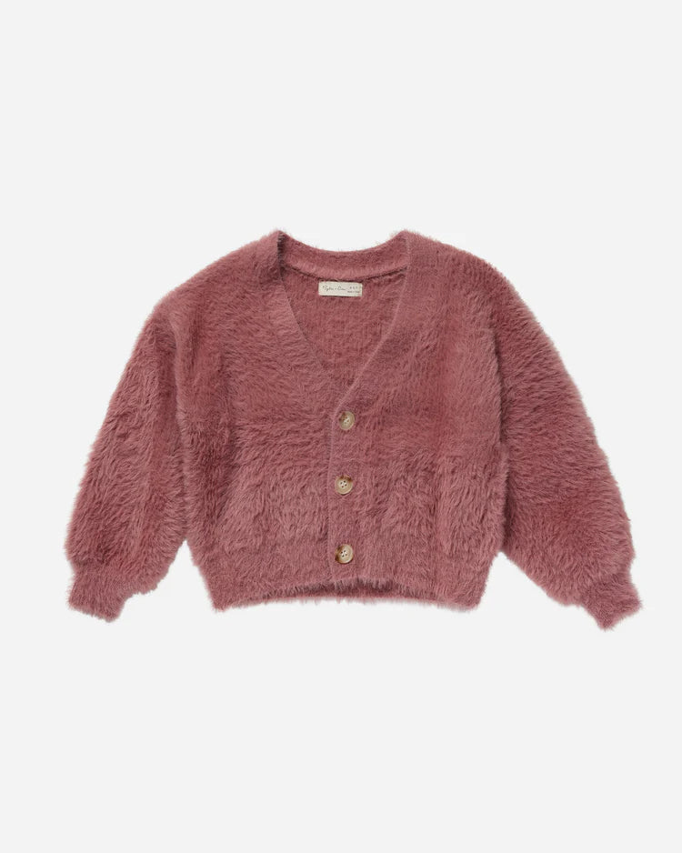 Boxy Crop Cardigan - Raspberry