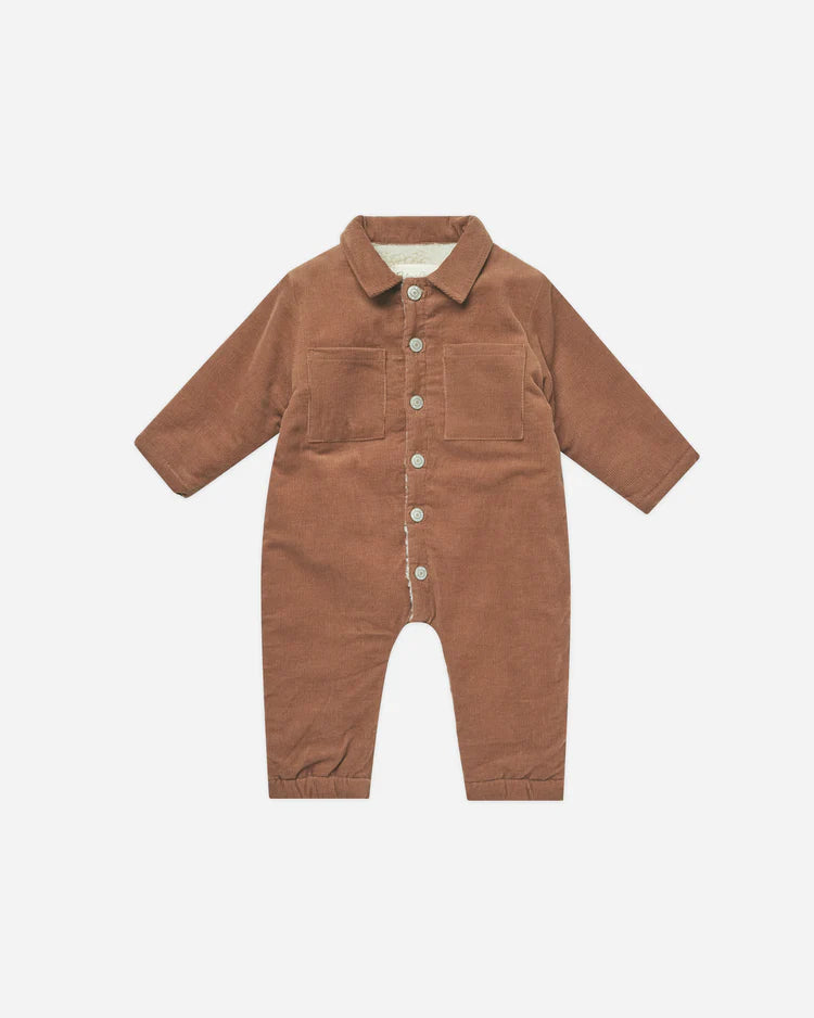 Cord Baby Jumpsuit - Spice