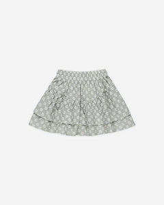 Tiered Mini Skirt Seafoam