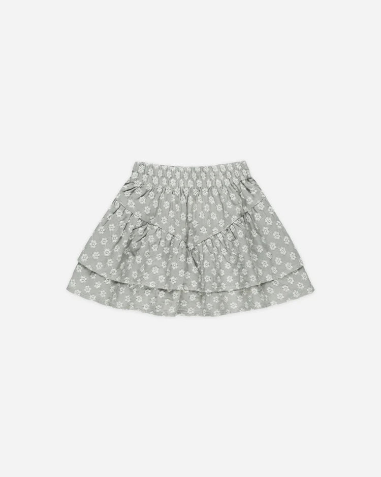 Tiered Mini Skirt Seafoam