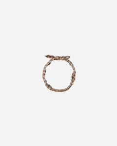 Baby Bow Headband - Brown Gingham