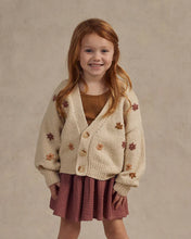 Load image into Gallery viewer, Boxy Crop Cardigan - Fall Flowers
