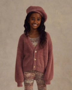 Boxy Crop Cardigan - Raspberry