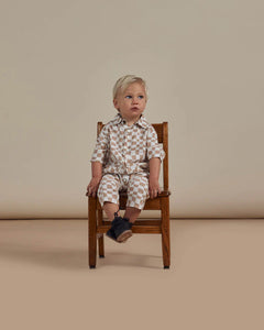 Rhett Jumpsuit - Sand Check