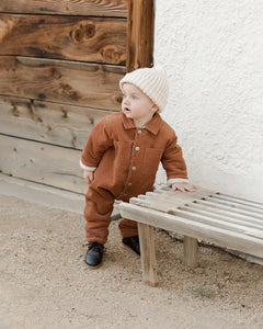 Cord Baby Jumpsuit - Spice