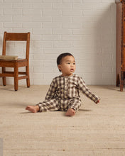 Load image into Gallery viewer, Long Sleeve Woven Jumpsuit - Charcoal Check
