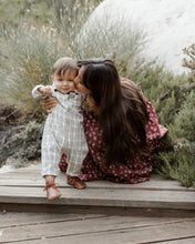 Load image into Gallery viewer, Collared Baby Jumpsuit - Pewter Plaid
