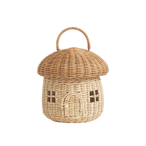 Rattan Mushroom Basket - Natural