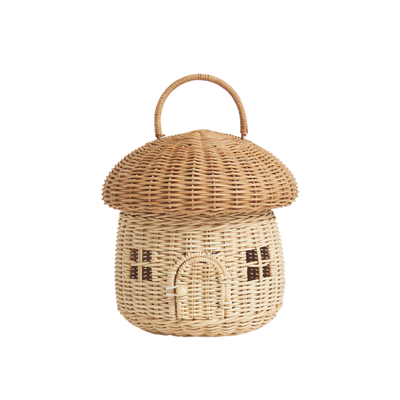 Rattan Mushroom Basket - Natural