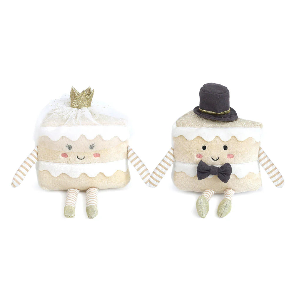 Mr & Mrs Cake Slice White