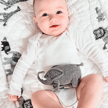 Load image into Gallery viewer, Organic Baby Rattle - Toy Baby Elephant
