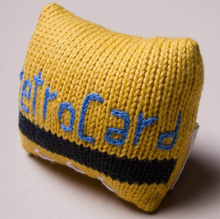 Load image into Gallery viewer, Organic Baby Toy Rattle New York Metro Card
