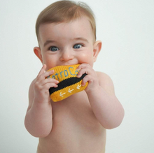 Load image into Gallery viewer, Organic Baby Toy Rattle New York Metro Card
