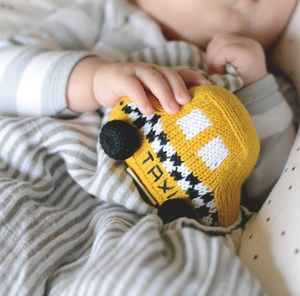 Organic Baby Rattle Taxi