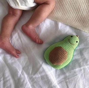 Organic Baby Rattle Avocado