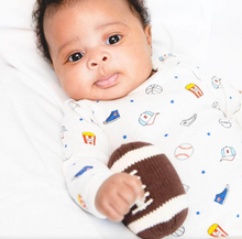 Load image into Gallery viewer, Organic Baby Rattle Football
