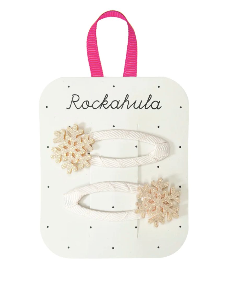 Shimmer Snowflake Clips