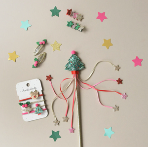 Jolly Glitter Star Clips