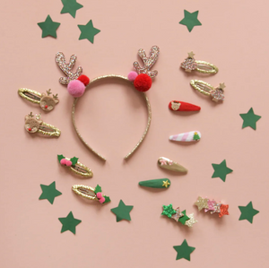 Jolly Glitter Star Clips