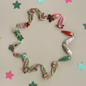 Jolly Glitter Star Clips