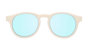 Sweet Cream Keyhole Sunglasses with Blue Lens