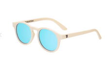 Load image into Gallery viewer, Sweet Cream Keyhole Sunglasses with Blue Lens
