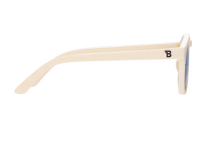 Sweet Cream Keyhole Sunglasses with Blue Lens