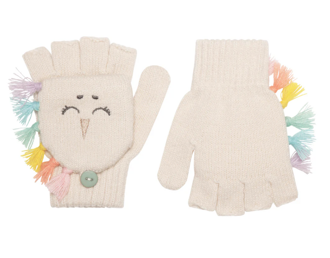 Rainbow Unicorn Knitted Gloves