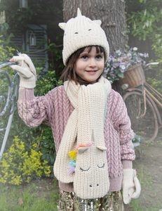 Rainbow Unicorn Knitted Gloves