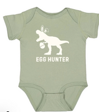 Load image into Gallery viewer, Egg Hunter Easter Short Sleeve Bodysuit - Sage

