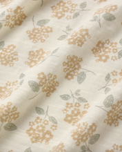 Load image into Gallery viewer, Floral pattern on fabric with yellow flowers and green leaves
