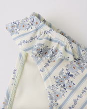 Load image into Gallery viewer, Baby outfit with floral pattern on a white background
